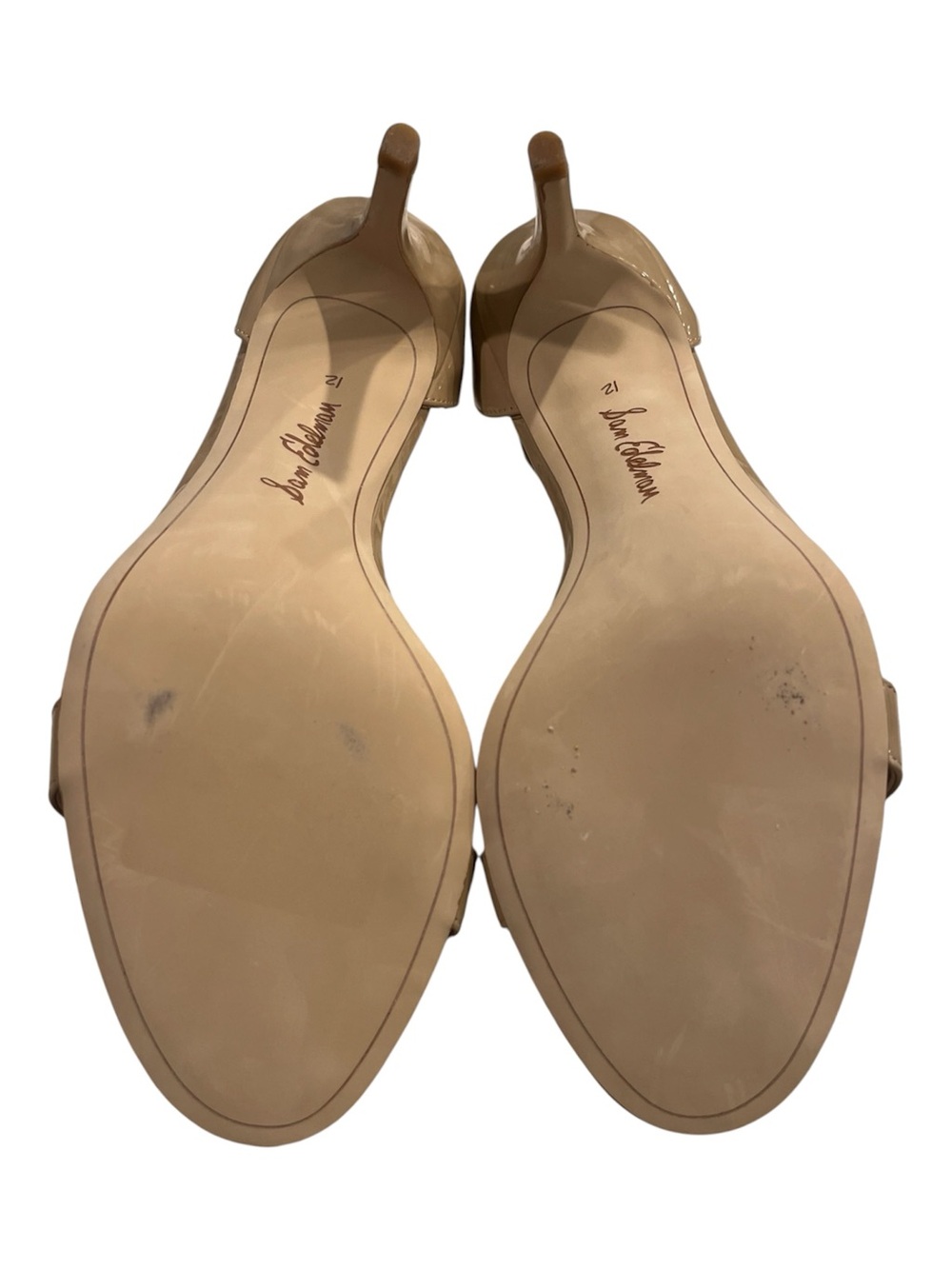 Sam Edelman Patti Nude Patent Ankle-Strap Heeled Sandals Size 12 EUC Wedding - Picture 8 of 8